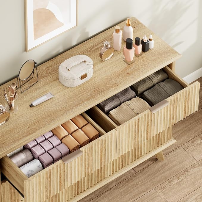 QUW Fluted Dresser for Bedroom - Image 6