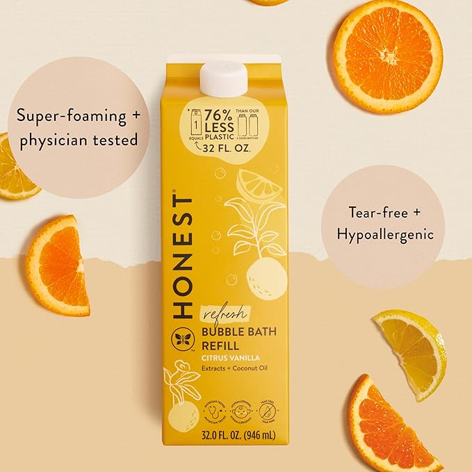 The Honest Company Foaming Bubble Bath Refill Carton | Gentle - Image 2
