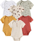 Fashion Baby Boy Girl Bodysuits 6-Pack Casual Cotton Soft Infants Outfit New by JELYLOVE