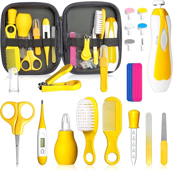 Baby Grooming Kit for Boys Girls Safety Newborn Nursery Essentials Grooming Set by Qunlionslife