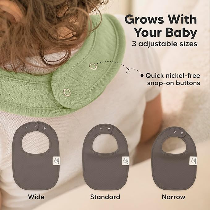KeaBabies 8-Pack Organic Baby Bibs - Image 5