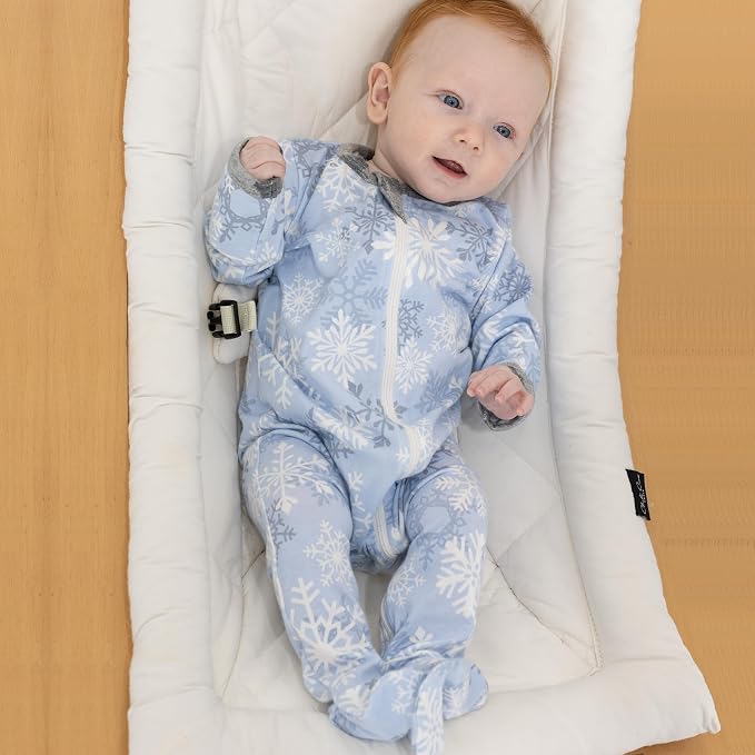 O2 BABY Baby Boys Girls Organic Cotton Zip-Front Sleeper Pajamas, Footed Sleep - Image 2