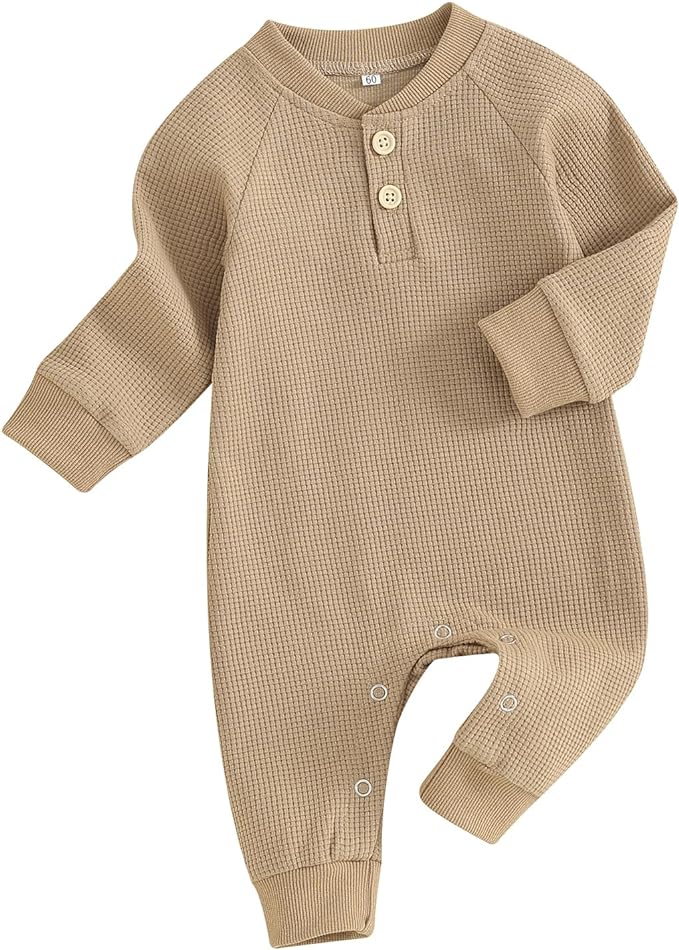 Kuriozud Newborn Infant Unisex Baby Boy Girl Clothes Button Romper Jumpsuit by Kuriozud