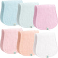 Muslin Burp Cloths Set, 6 Pieces, 100% Organic Cotton Hand Washcloths by RomyRo
