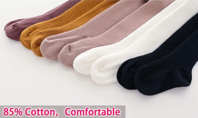 CECORC Baby Girls Tights Toddler Cable Knit Leggings Thick Cotton Infant - Image 2