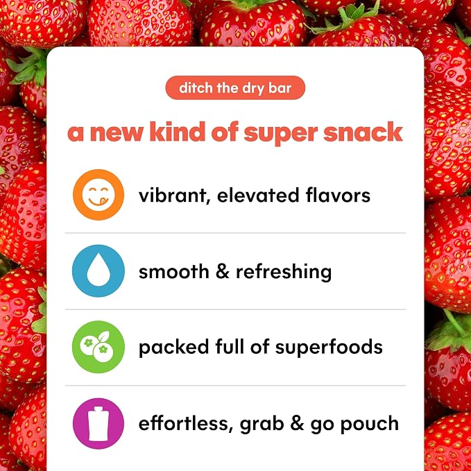 Noka Superfood Fruit & Nut Butter Smoothie Pouches, Healthy Snacks 6 Pack - Image 3