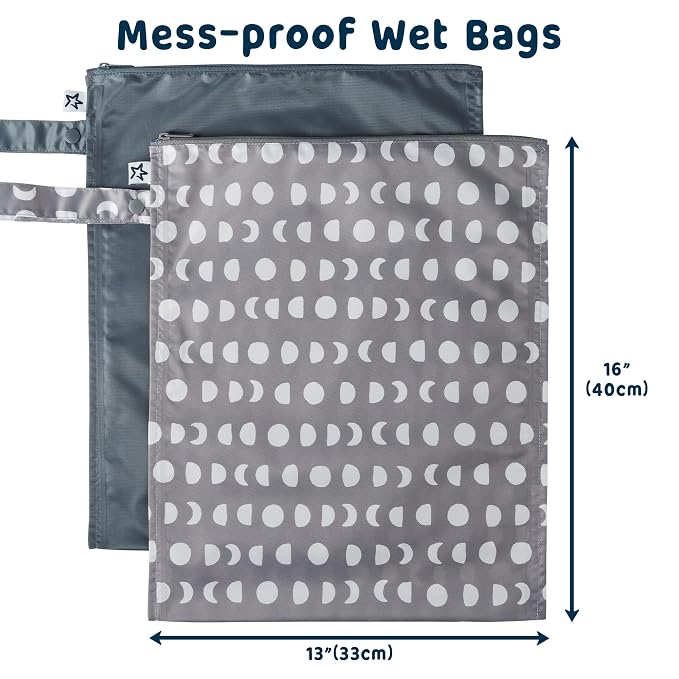 Tiny Twinkle Wet Dry Bag – 2 Pack Reusable Waterproof & Mess Proof Wet Bags - Image 4