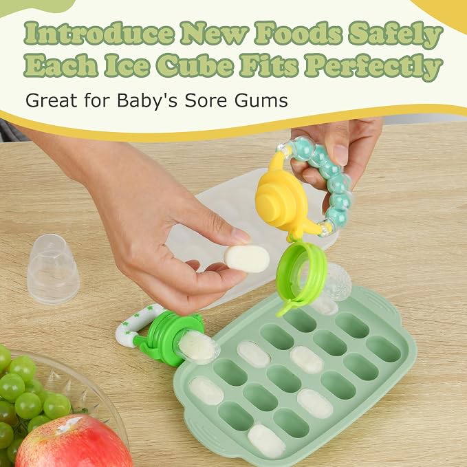Baby Fruit Feeder & Baby Breastmilk Popsicle Molds-WAJIAYON Silicone Babies - Image 4