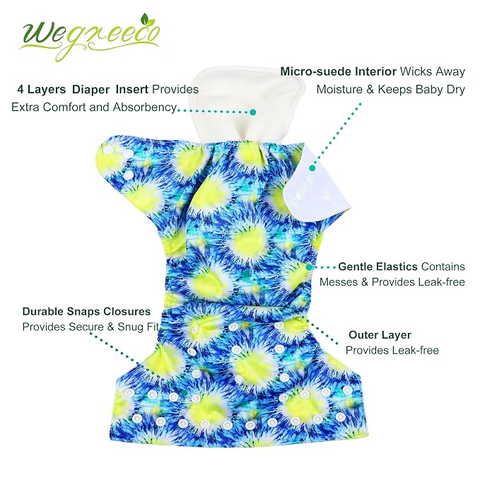 wegreeco Cloth Diapers 6 Pack - Image 6