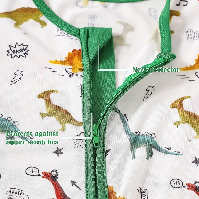 OPAWO Bamboo Baby Pajamas 3 Pack, Double Zipper Bamboo Sleepers - Image 5