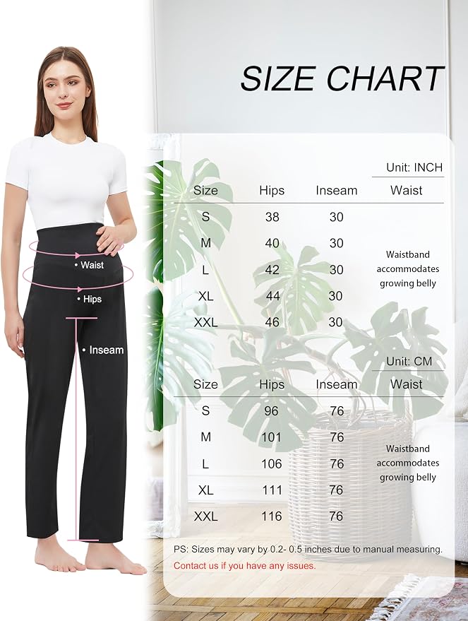 Women's Maternity Pants Casual Loose Wide/Straight Leg Comfy Palazzo Lounge - Image 5