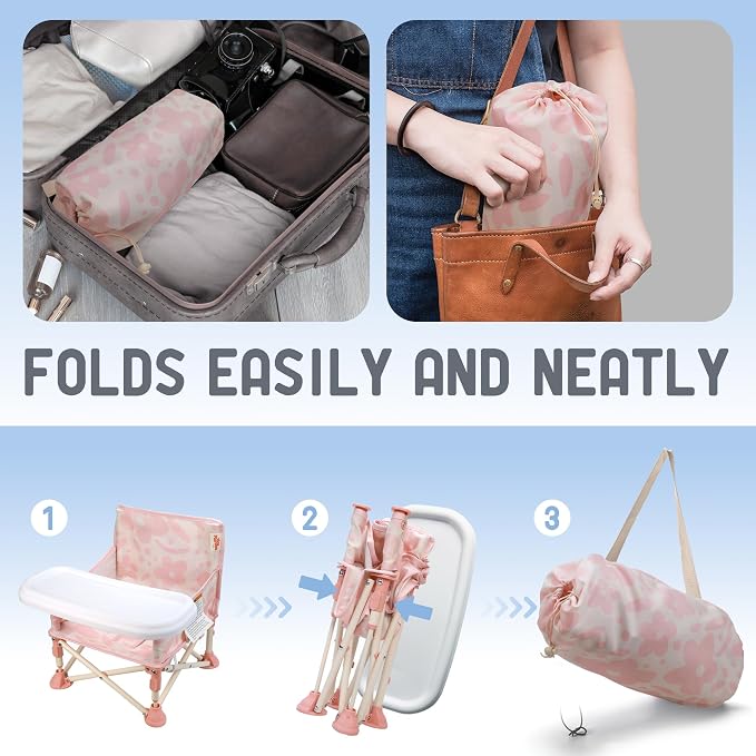 Tiny Marvels Portable 3-in-1 Baby Chair, Cozy Booster Seat, Baby Seat - Image 4