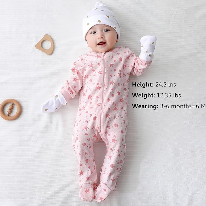Newborn Baby 2-way Zipper Romper Cotton One-piece Jumsuit 3-pack, 0-24 Months - Image 3