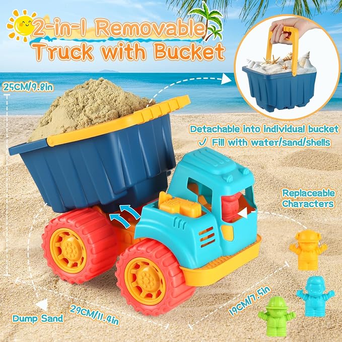 Beach Sand Toys, Large Dump Truck - Image 2
