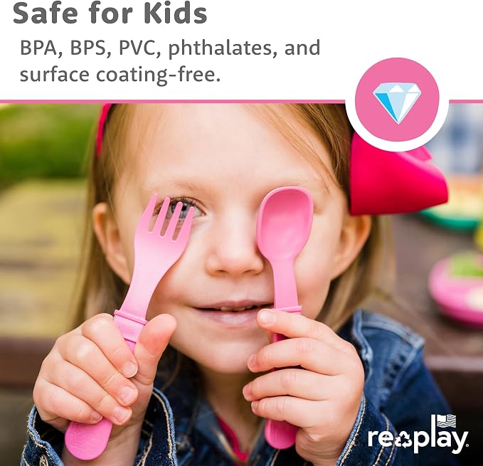 Re-Play Toddler Forks and Spoons Set - Image 5