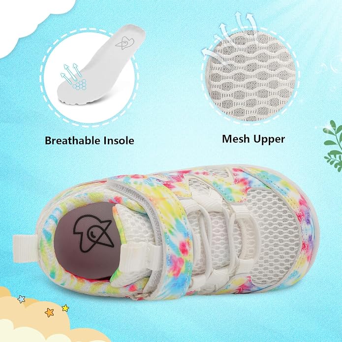 LeIsfIt Baby Shoes Boys Girls First Walking Shoes Non-Slip Toddler Breathable - Image 2