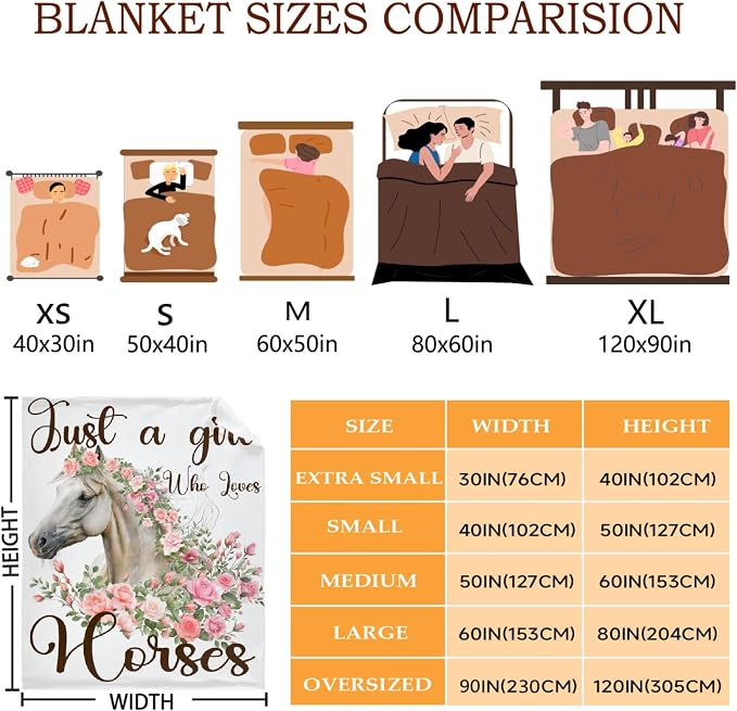 Just A Girl Who Loves Horses Blanket - Image 3