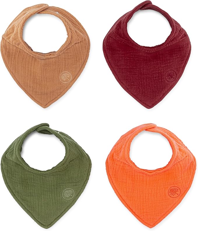 Parker Baby Muslin Bandana Drool Bibs | 100% Soft Muslin Cotton, Absorbent & by ParkerBabyCo