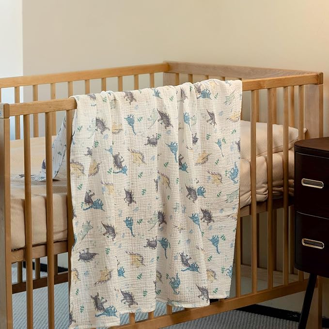 Muslin Swaddle Blankets for Newborn, 3 Pack Breathable Soft Receiving Blanket - Image 7