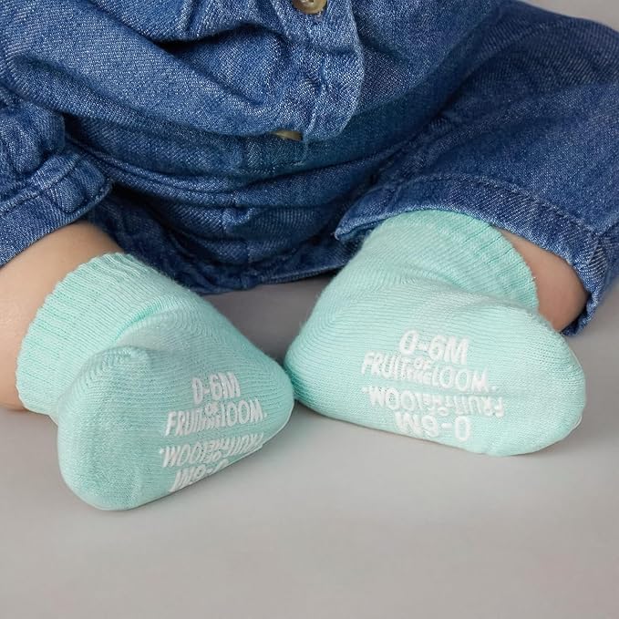 Fruit of the Loom Baby 14-Pack Grow & Fit Flex Zones Cotton Stretch Socks - Image 7