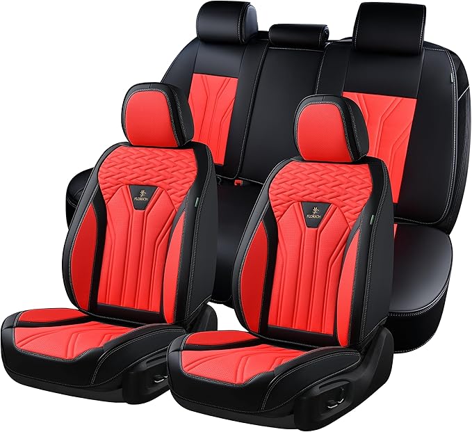 FLORICH Leather Seat Covers, Seat Covers Full Set, Car Seat Protectors 5 Seats by FLORICH