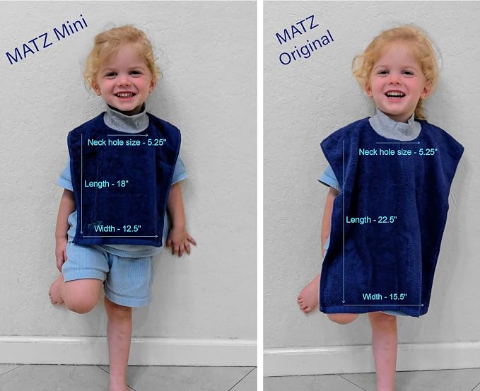 Matz Mini Terry Towel Slip On Baby Bibs | Full Coverage | Ultra Absorbent 100% - Image 2