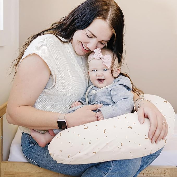 Konssy 2 Pack Nursing Pillow Covers, Stretchy and Soft Nursing Cover - Image 2