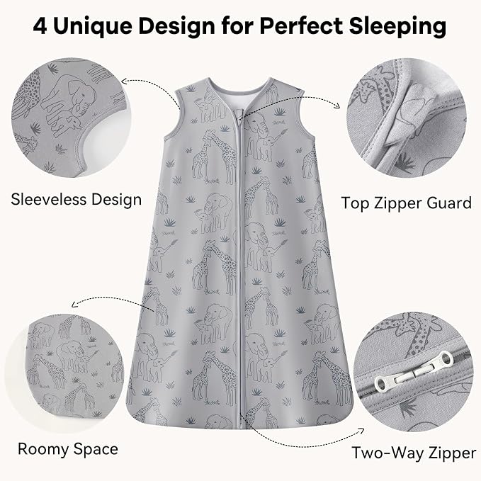 Baby Sleep Sack 12-18 Months 1.0 Tog Baby Wearable Blanket 100% Cotton Sleeping - Image 3