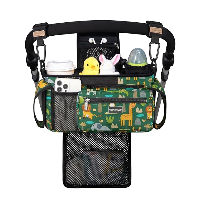 TOPDesign Universal Baby Stroller Organizer, Stroller Caddy by TOPDesign
