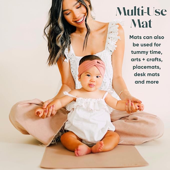 Ava + Oliver Vegan Leather Baby Changing Mat - Image 4