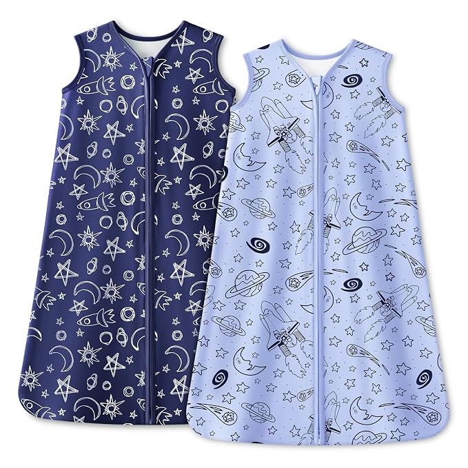 Baby Sleep Sack 6-12 Months 1.0 Tog Baby Wearable Blanket 100% Cotton Sleeping by Unnivoll