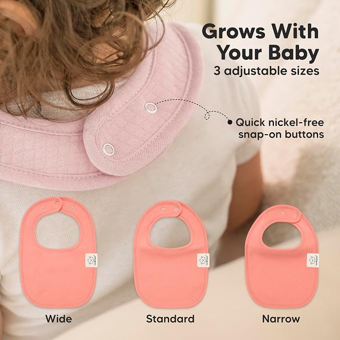 8-Pack Organic Baby Bibs for Girls, Boys - Image 5