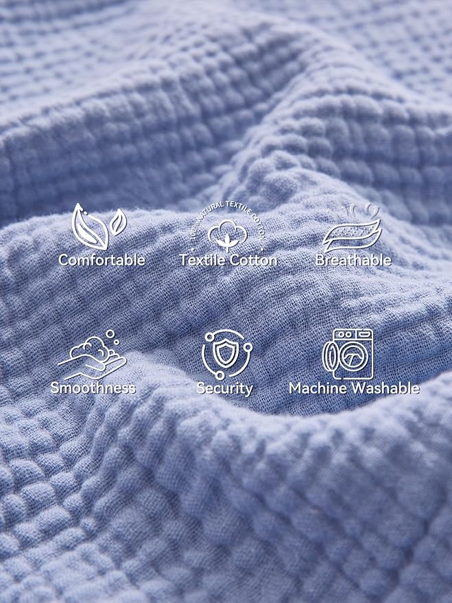 TILLYOU Muslin Toddler Pillowcase 2 Pack, 13x18 Soft Travel Cotton Pillow Case - Image 2