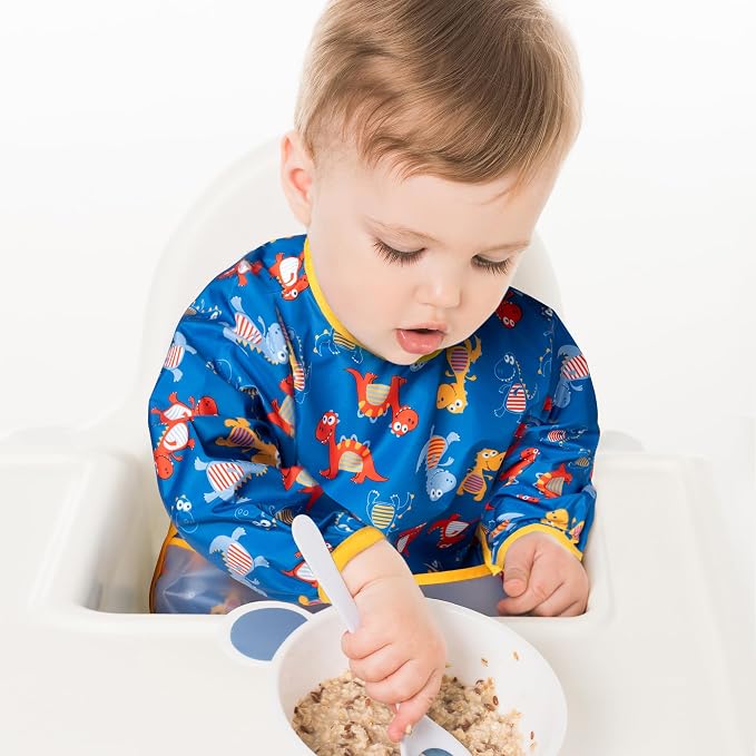Long Sleeve Bibs For Babies 6-24 Months Full Coverage Shirt Bib for Baby Boys - Image 6