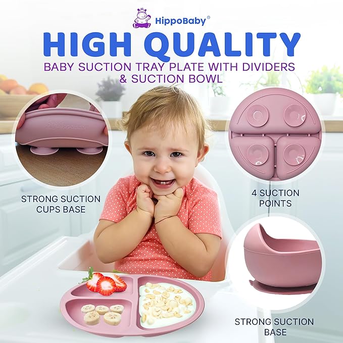 Baby Led Weaning Supplies |10 Piece Silicone Baby Feeding Set, Baby Toddler Bib - Image 4