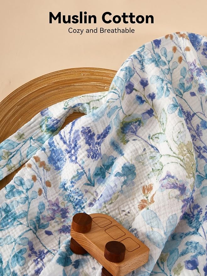 TILLYOU Muslin Nursing Cover for Baby Breastfeeding, 100% Cotton Breathable - Image 2
