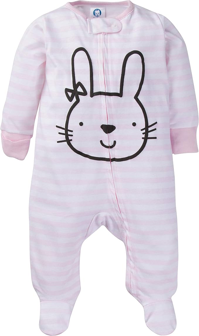 Gerber Baby Girls 4 Pack Sleep 'N Play Footie - Image 4