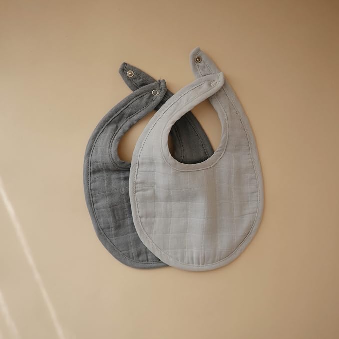 mushie Muslin Baby Bib | Soft Cotton - Image 2