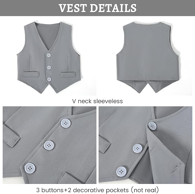 SANMIO Baby Boy Clothes Suits Infant Gentleman Outfit Collared Dress - Image 6