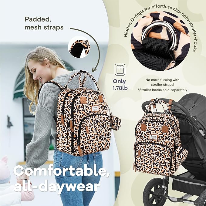 RUVALINO Diaper Bag Backpack-Multifunction Baby Travel Bag - Image 7
