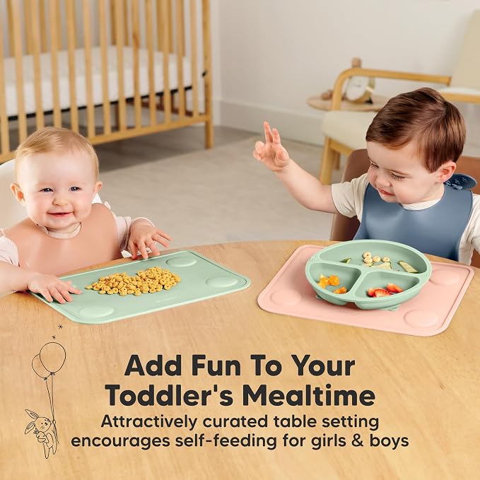 KeaBabies 2-Pack Silicone Placemats - Image 6