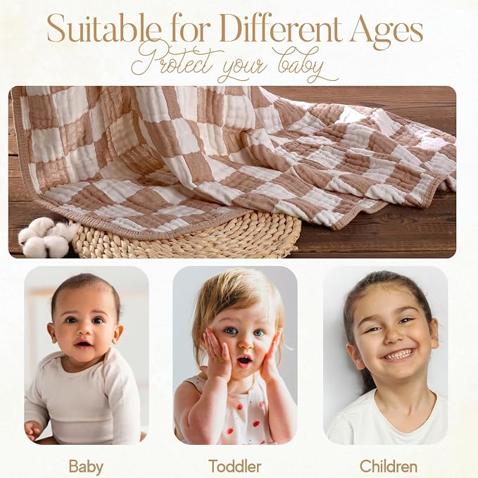 Ultra Soft Muslin Baby Blanket, A Versatile Swaddle and Bed Blanket - Image 7