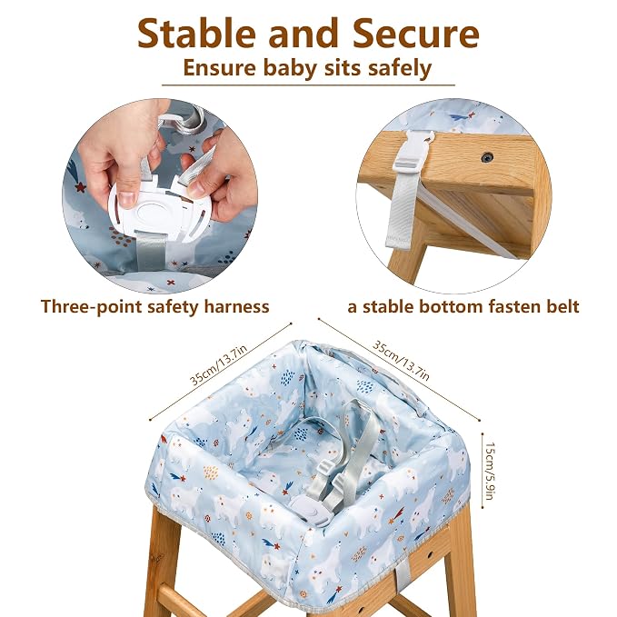 High Chair Cover for Baby Restaurant: Sprouterie Baby Highchair Covers for - Image 3