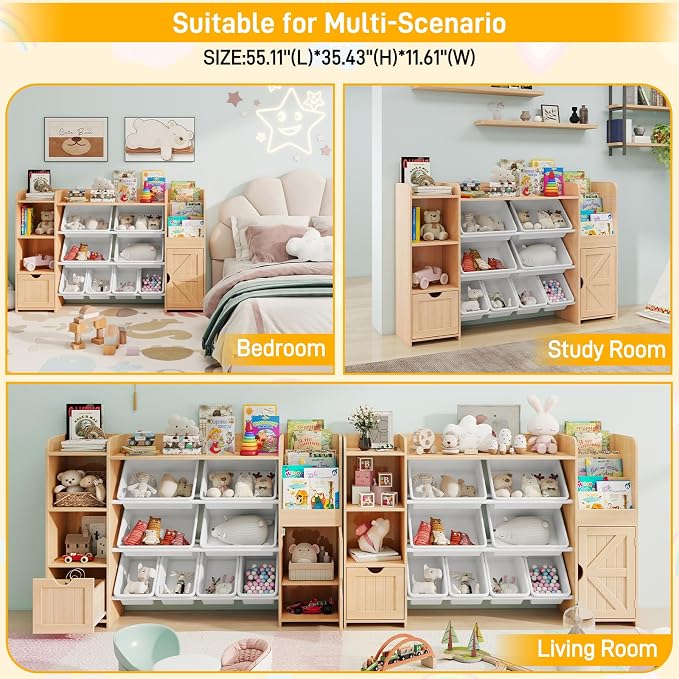 Vabches 55" Large Kids Toy Organizer - Image 7