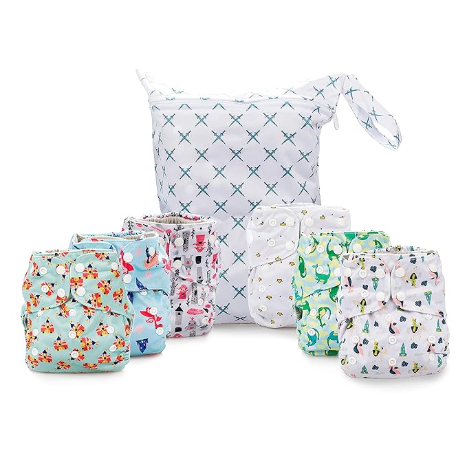 Simple Being Reusable Cloth Diapers, Double Gusset, One Size Adjustable by Simple+Being