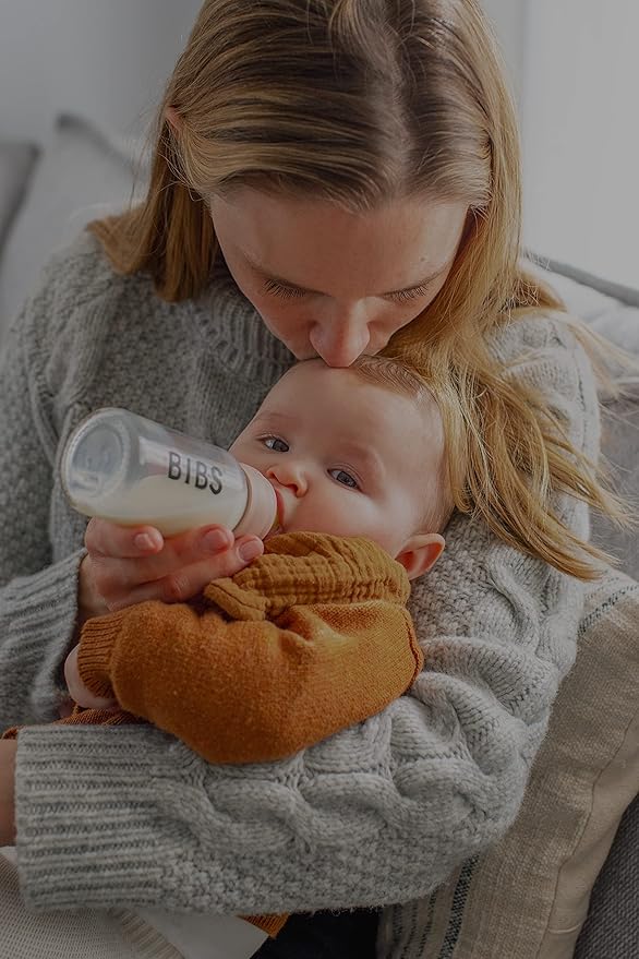 BIBS Baby Glass Bottle. Anti-Colic. Round Natural Rubber Latex Nipple. Supports - Image 5
