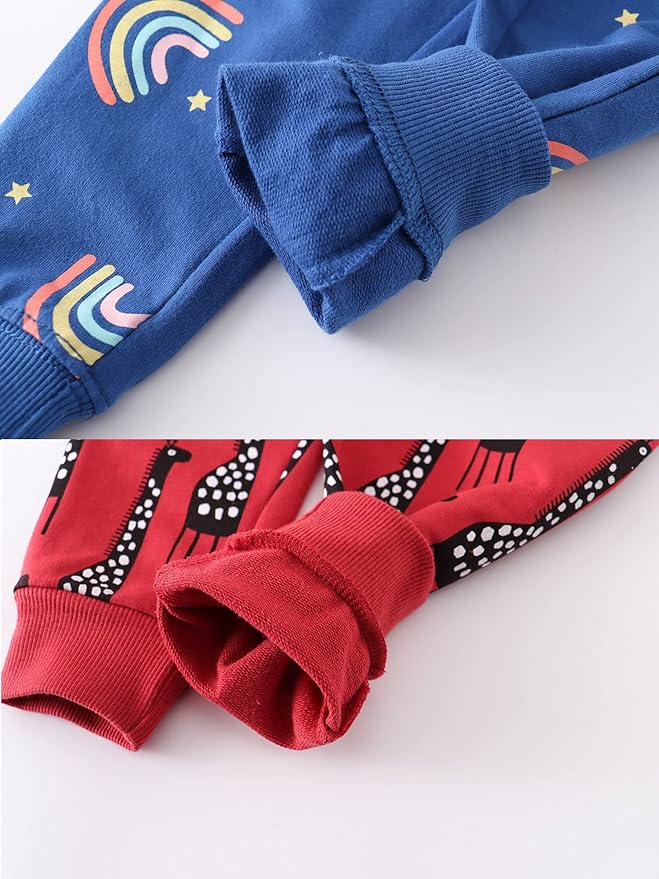 HUAER& Baby Boy's Jogger Pants Dinosaur Car Animal Print Drawstring Elastic - Image 6