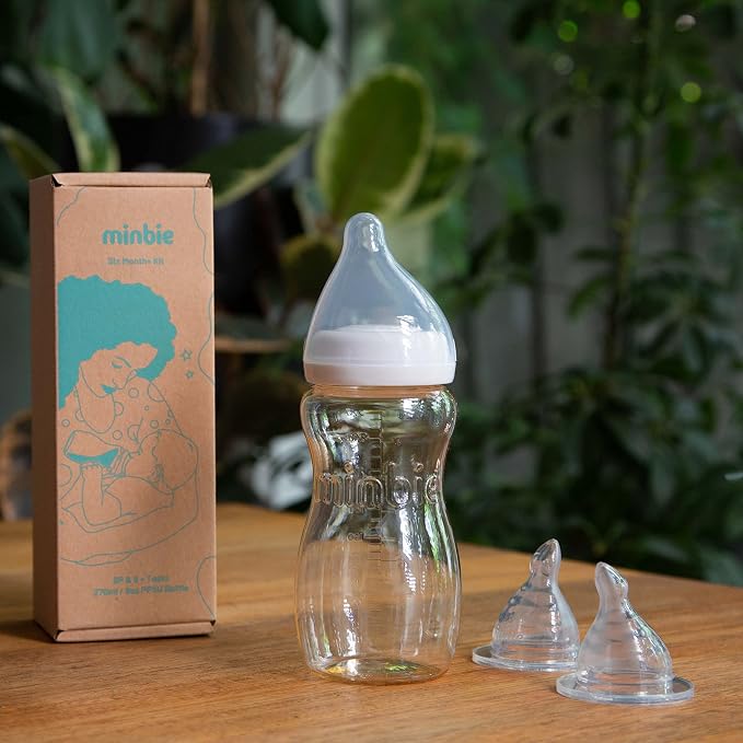 Minbie 6 Months + Breastfeeding Baby Bottle - Image 2
