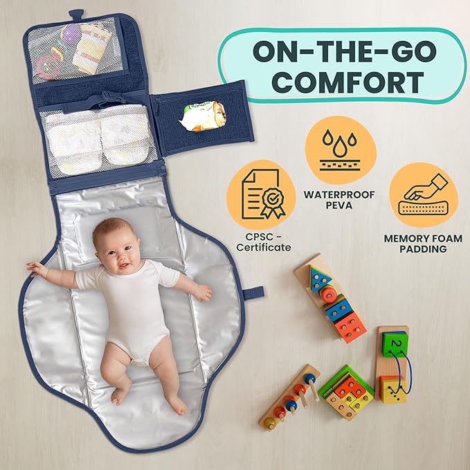 Portable Changing Pad for Baby, Travel Diaper Changing Pad for Newborn - Image 2