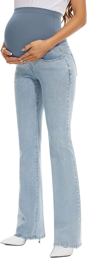 GLAMIX Women's Stretch Maternity Bootcut Jeans - Image 3